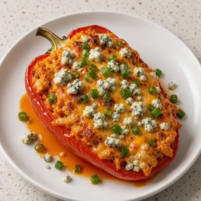 Buffalo Chicken Stuffed Peppers