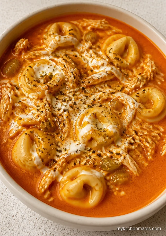 11 Crockpot Tortellini Soup Recipes for Cozy Low Effort Dinners Buffalo Chicken Tortellini Soup