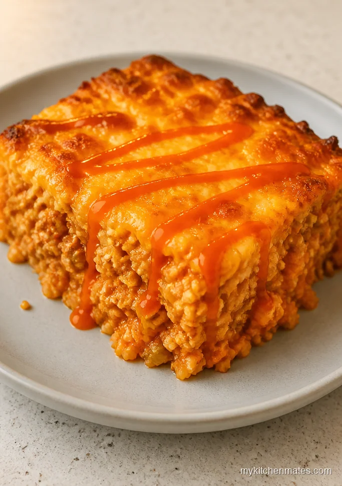Buffalo Turkey Cauliflower Rice Casserole