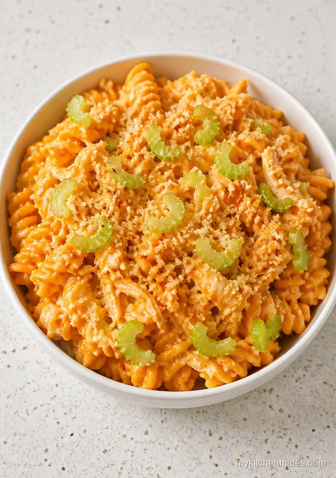 Buffalo Turkey Pasta Bake