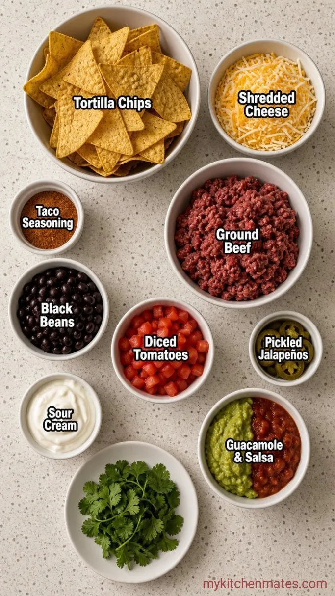 Cheesy Bundt Pan Nachos for Your Next Party Ingredients