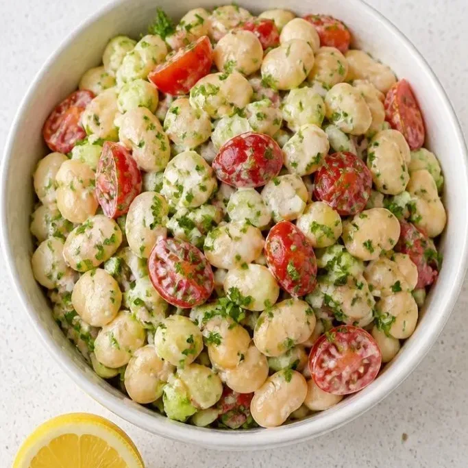 10-Minute Butter Bean Salad with Lemon and Herbs butter bean salad_featured_pgn
