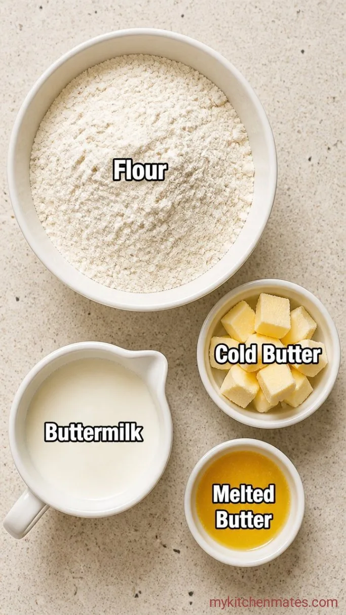 3-Ingredient Buttermilk Biscuits (Self-Rising Flour) Ingredients