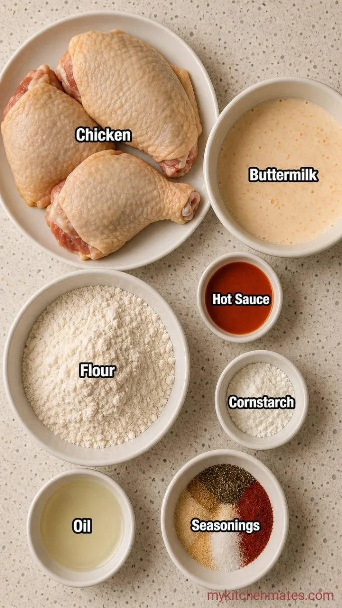Crispy Buttermilk Fried Chicken Ingredients
