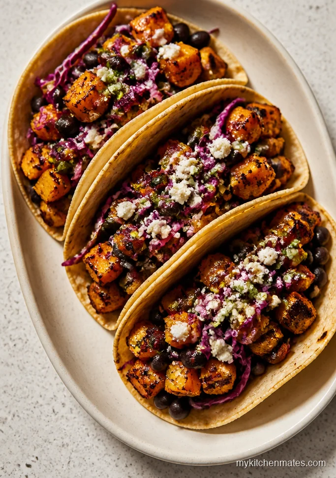 Butternut Squash and Black Bean Tacos