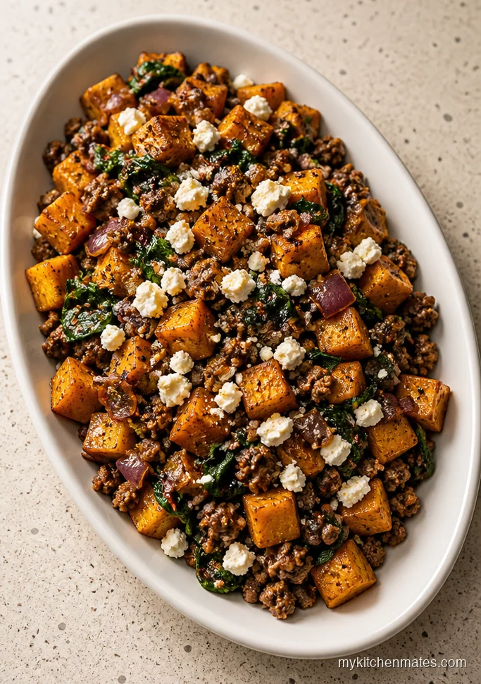 Butternut Squash and Ground Beef Skillet