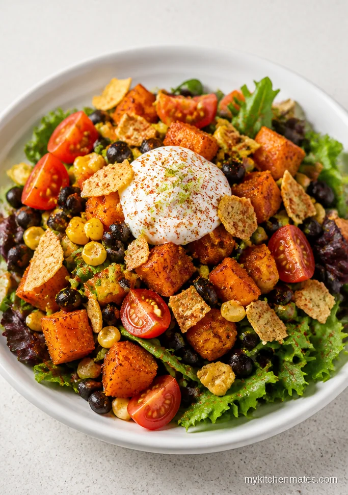 Butternut Squash Black Bean Taco Salad