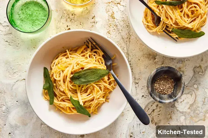 Creamy Butternut Squash Pasta (No Cream Needed!) butternut squash pasta