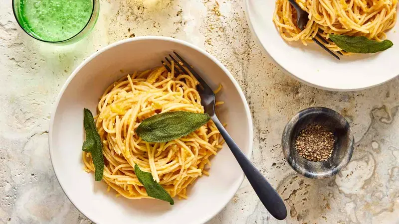 Creamy Butternut Squash Pasta (No Cream Needed!) Food photo of Butternut Squash Pasta