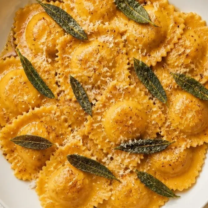 Homemade Butternut Squash Ravioli with Brown Butter and Sage Butternut Squash Ravioli