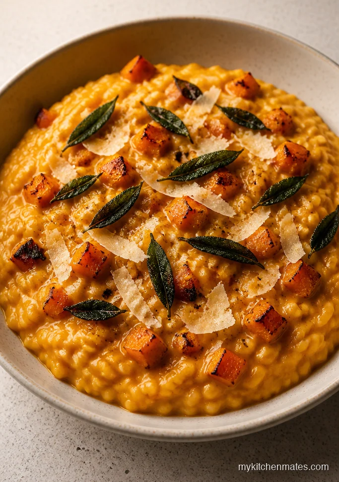 Butternut Squash Risotto with Crispy Sage