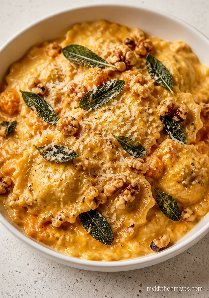 Butternut Squash Sage Ravioli Bake