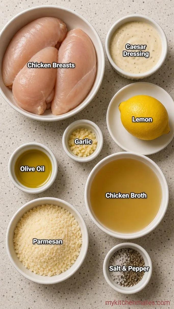 Creamy Caesar Chicken Breast (20-Minute One-Pan Dinner) Ingredients