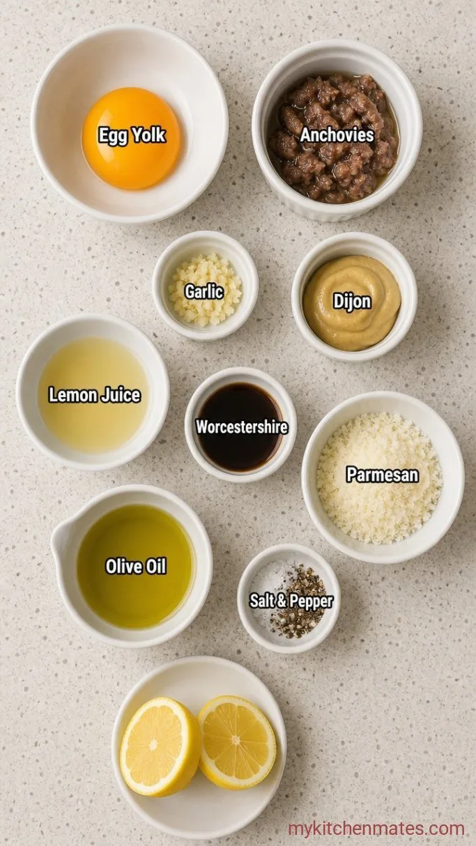 Homemade Caesar Salad Dressing Ingredients