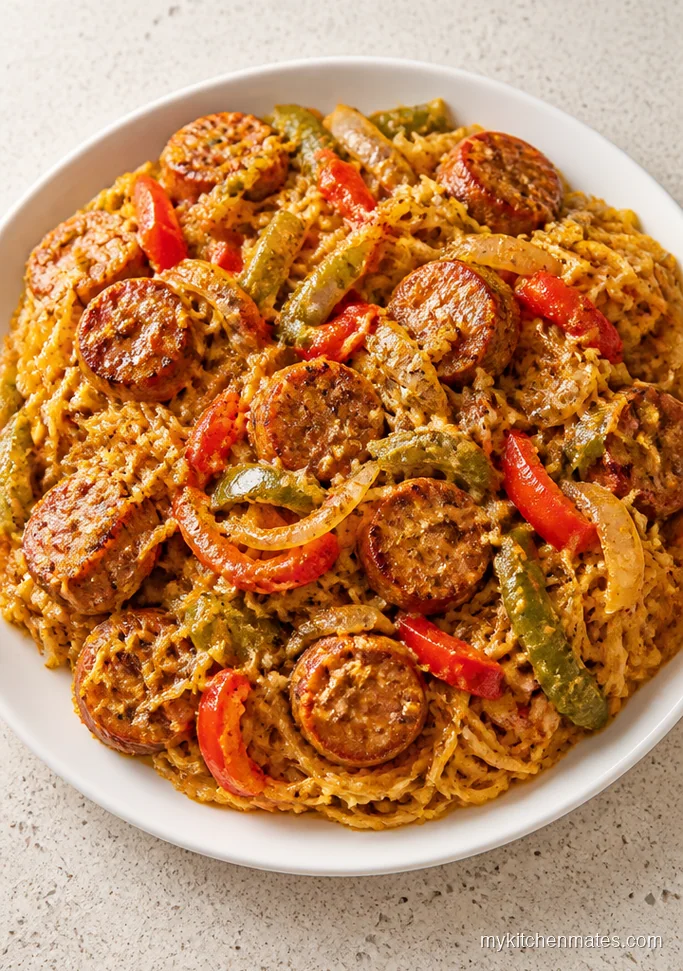Cajun Chicken Sausage Spaghetti Squash