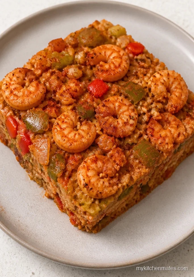 Cajun Shrimp and Cauliflower Rice Casserole