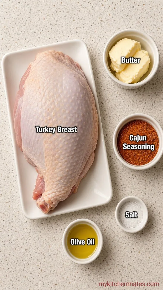 Juicy Cajun Turkey Breast with Crispy Skin Ingredients