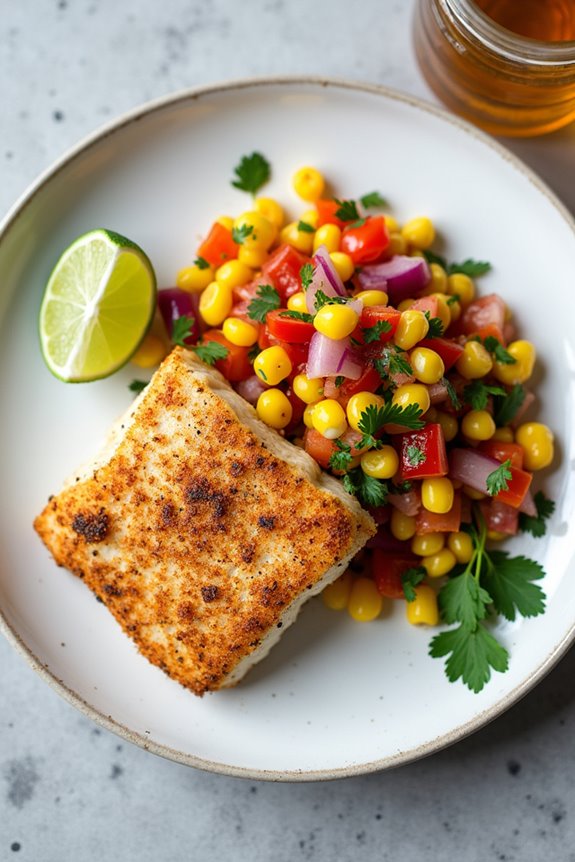 cajun cod with corn
