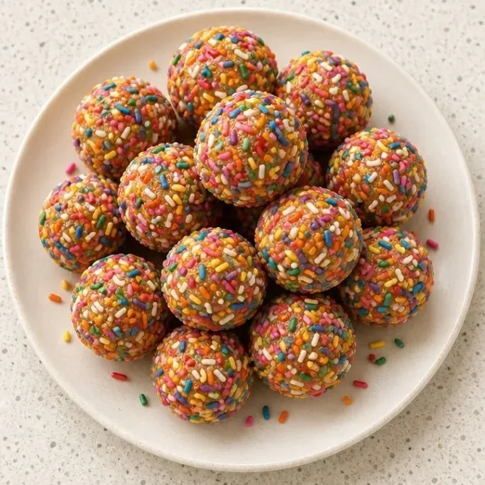 Cake Batter Protein Balls