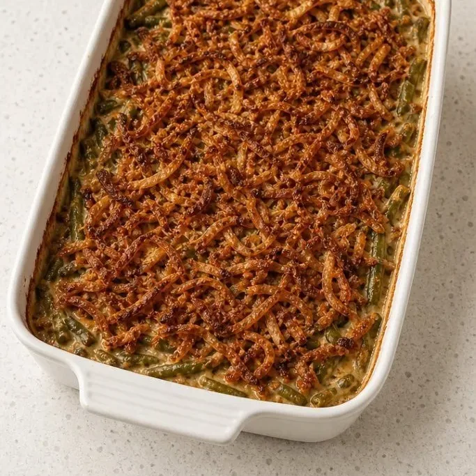 Classic 4-Ingredient Green Bean Casserole (Campbell’s Style) Campbells Green Bean Casserole