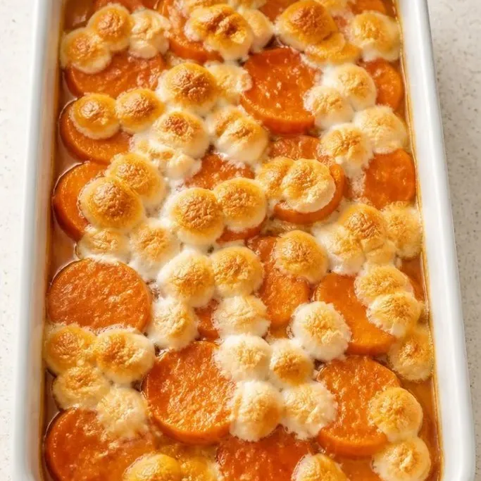 Sticky Brown Sugar Candied Sweet Potatoes candied sweet potatoes