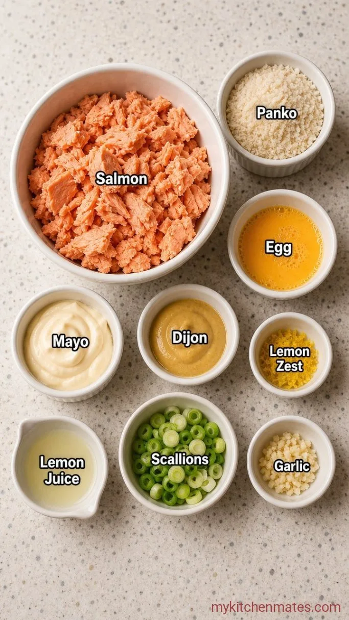 Crispy Canned Salmon Patties Ready in 20 Minutes Ingredients