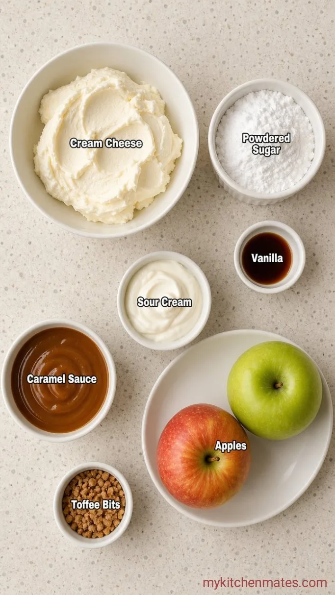 5-Minute Caramel Apple Cheesecake Dip Ingredients
