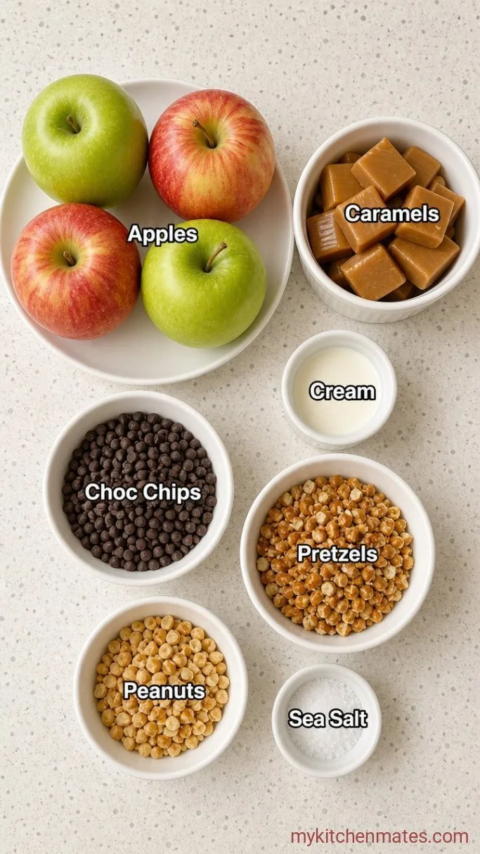 Easy 10-Minute Caramel Apple Nachos Ingredients