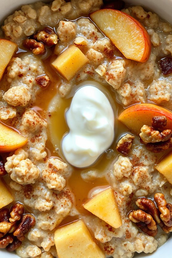 caramelized apple cinnamon oats