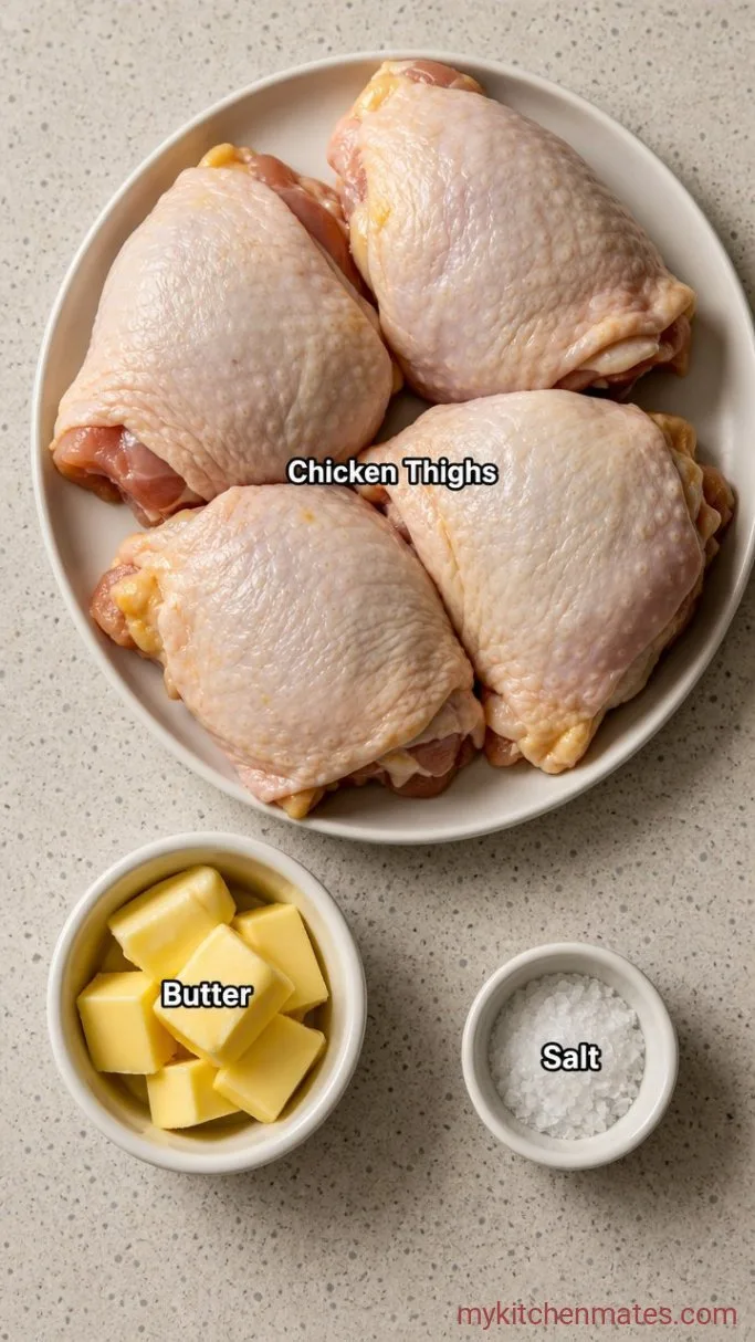 Pan-Seared Carnivore Chicken Thighs (Crispy & Juicy) Ingredients