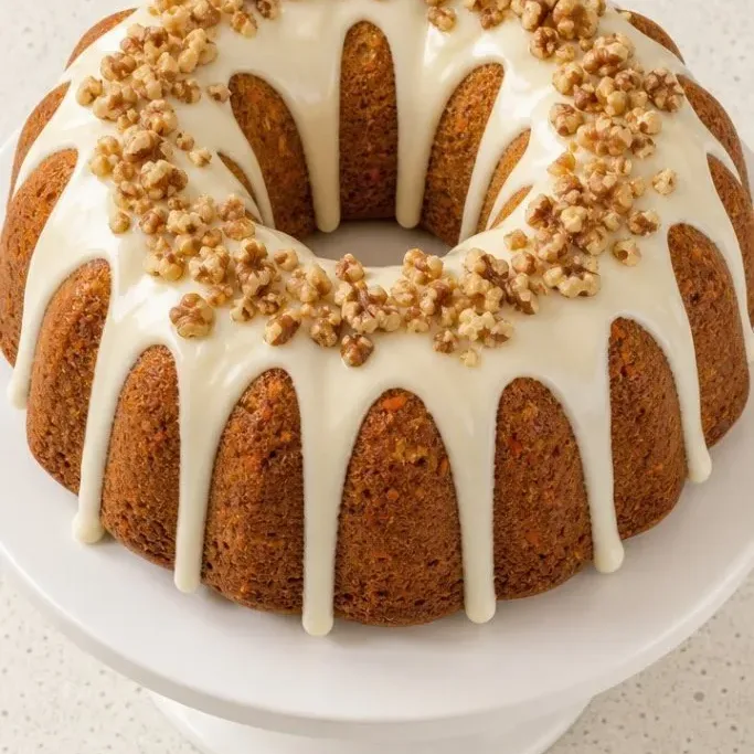 Moist Spiced Carrot Bundt Cake with Cream Cheese Glaze Carrot Bundt Cake