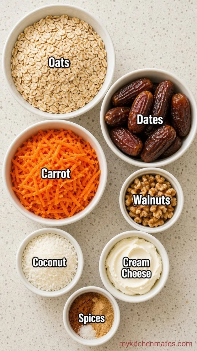 15-Minute No-Bake Carrot Cake Bites Ingredients