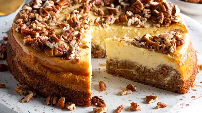 Carrot Cake Cheesecake Food photo of Carrot Cake Cheesecake