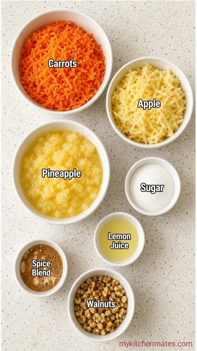 Spiced Carrot Cake Jam (No Pectin Needed) Ingredients