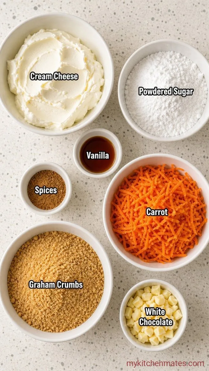 No-Bake Carrot Cake Truffles Ingredients