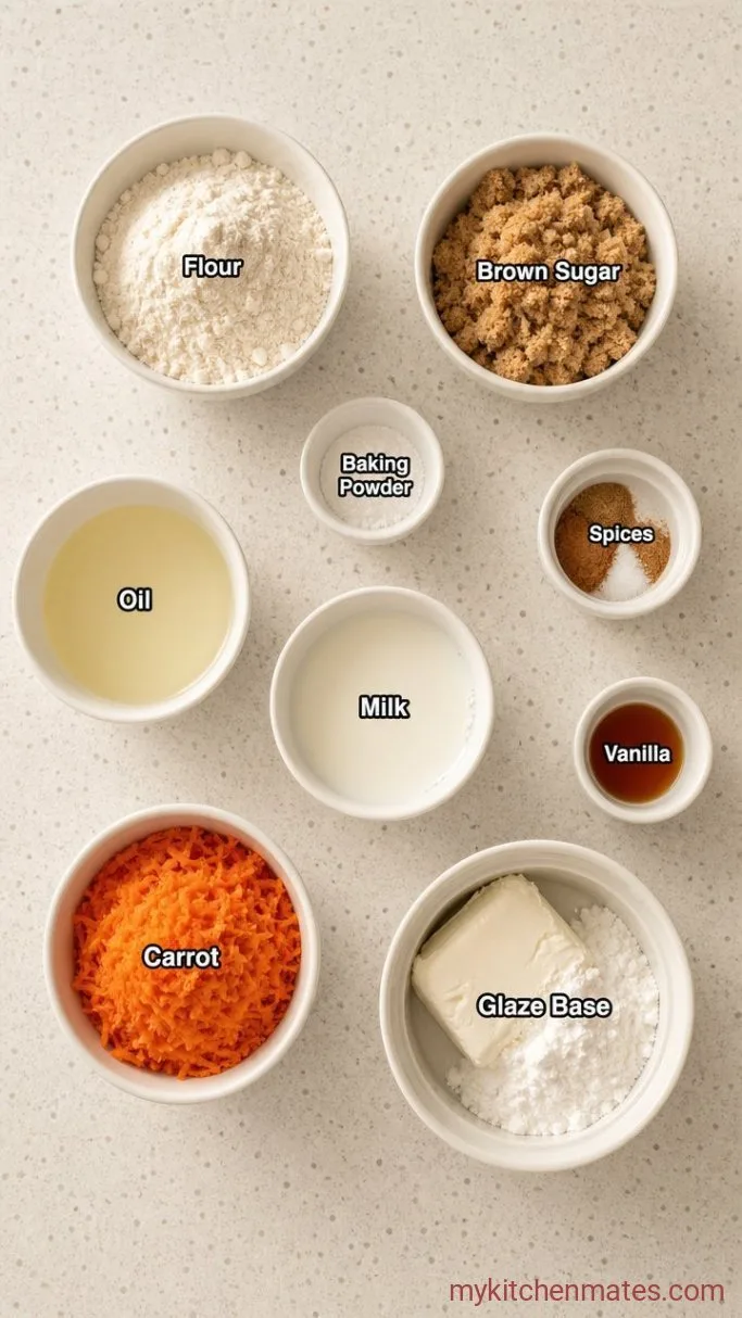 5-Minute Carrot Mug Cake Ingredients