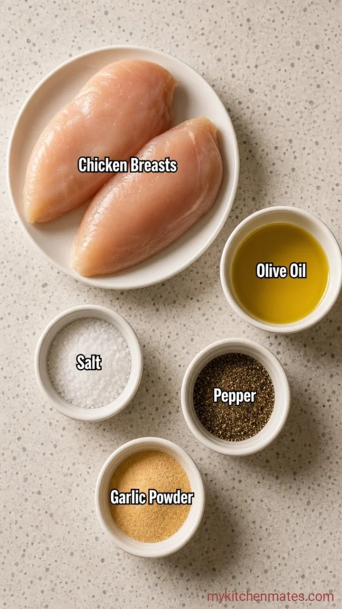 Juicy Cast Iron Chicken Breast in 15 Minutes Ingredients