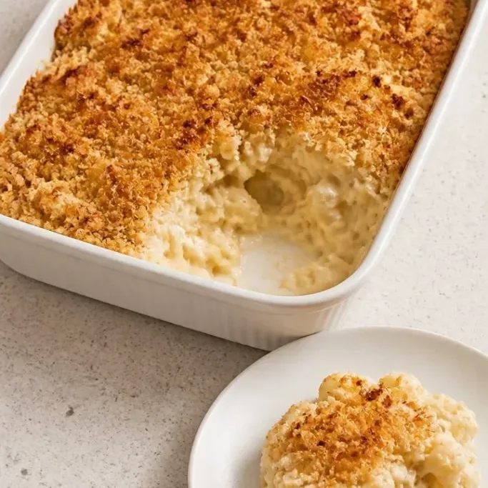 Crispy-Topped Baked Cauliflower Mac and Cheese Cauliflower Mac and Cheese Recipe