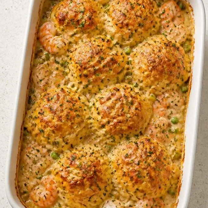 Cheddar Bay Biscuit Seafood Pot Pie