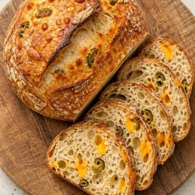 Cheddar Jalapeno Sourdough Bread