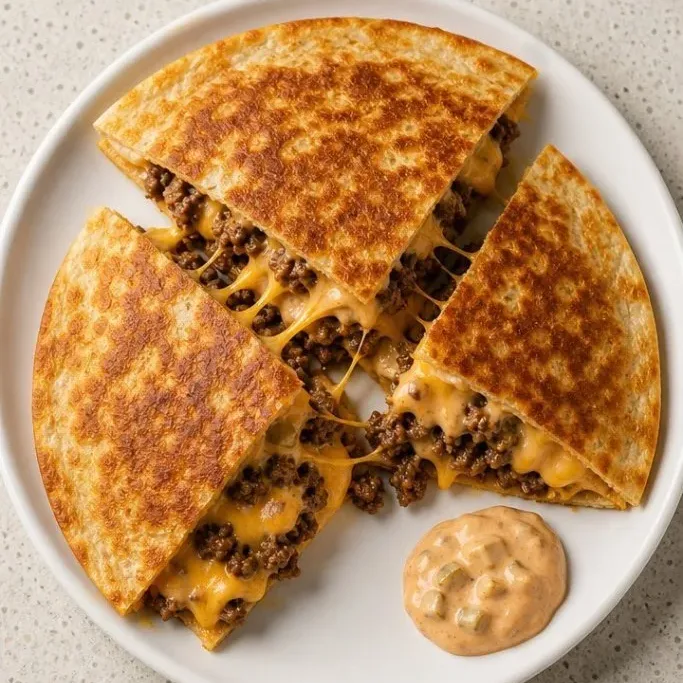 Cheese Burger Quesadilla