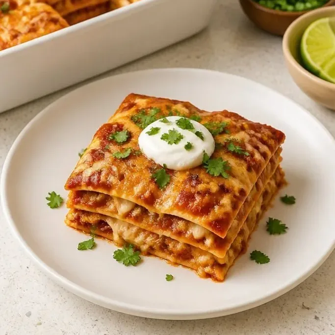 Easy Cheese Enchilada Casserole (No Rolling Needed) Cheese Enchilada Casserole