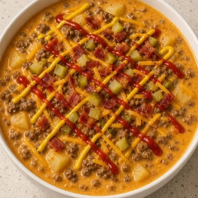 Creamy One-Pot Cheeseburger Potato Soup Cheeseburger Potato Soup