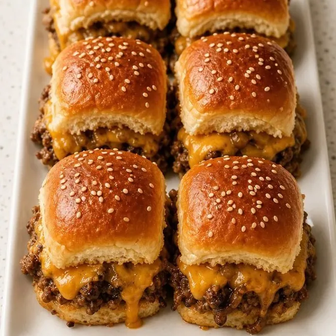 Cheeseburger Sliders Hawaiian Rolls