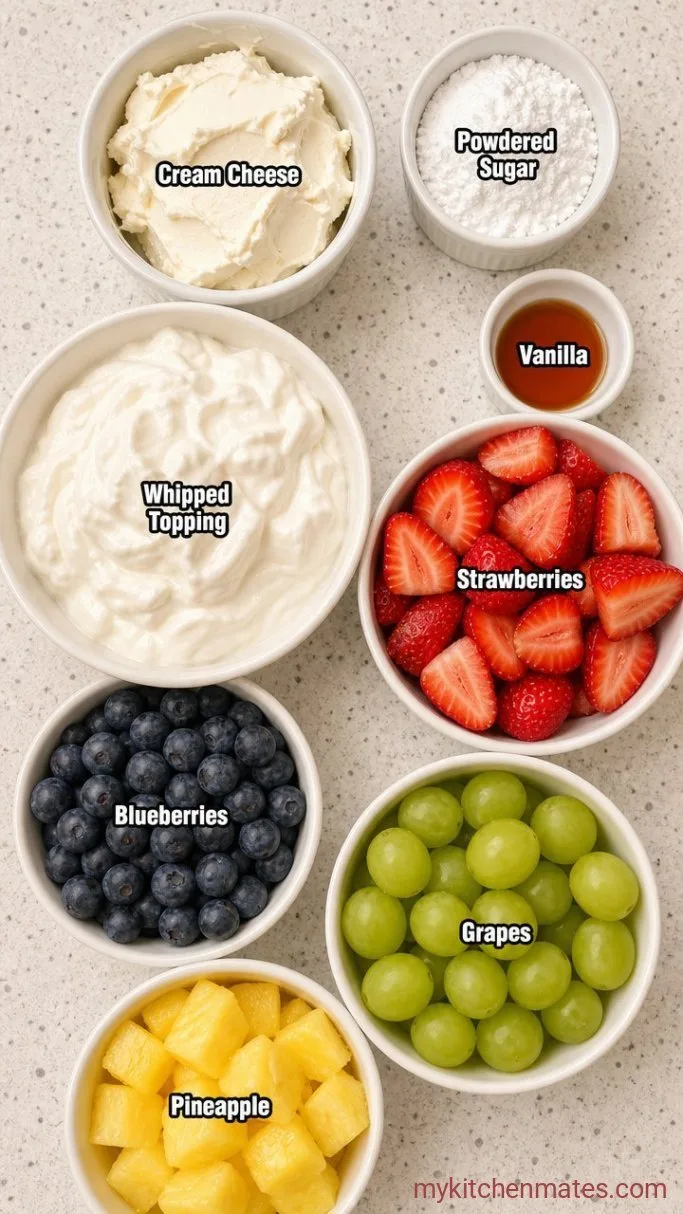 5-Ingredient Cheesecake Fruit Salad Ingredients