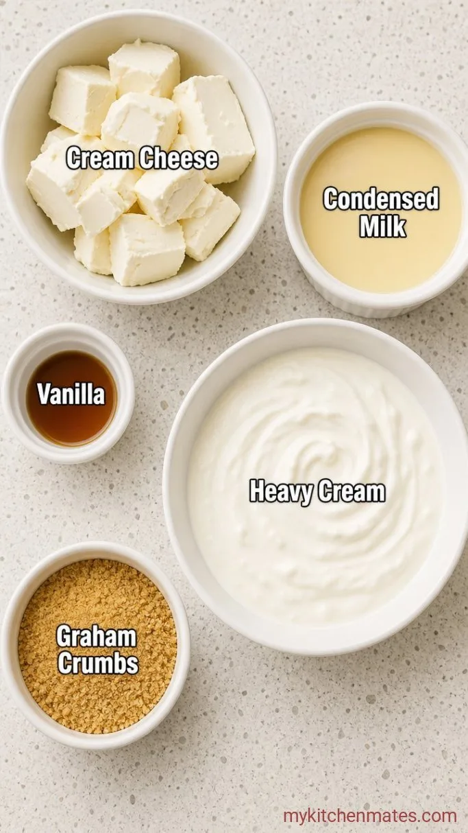 No-Churn Cheesecake Ice Cream Ingredients