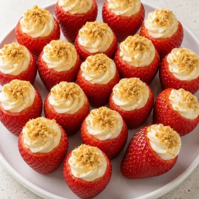 Cheesecake Stuffed Strawberries