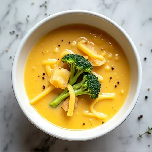 Cheesy Broccoli and Potato Soup