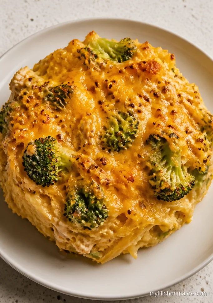 Cheesy Chicken Broccoli Spaghetti Squash Bake