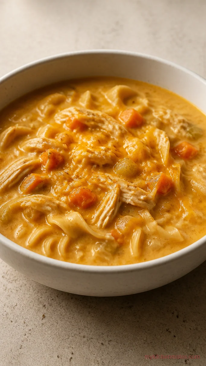 Cheesy Chicken Noodle Soup